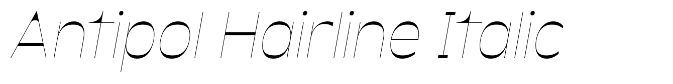 Antipol Hairline Italic